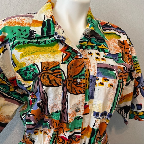 Vintage Together! Southwestern Watercolor Print Belted Dress - Picture 8 of 9